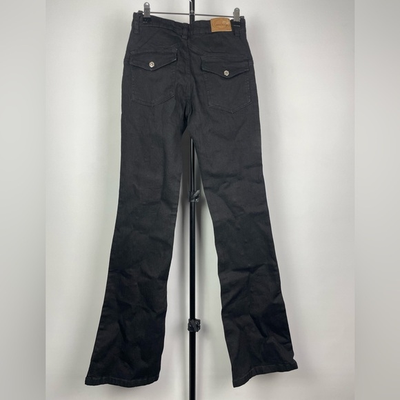 Vintage Milly Jeans Black Studded Y2K  Bell Bottom Flared‎ Denim - Picture 3 of 8